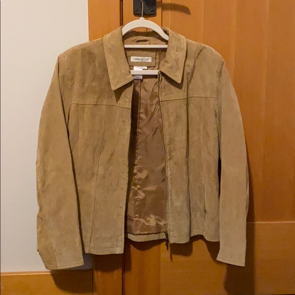 Suede leather jacket
